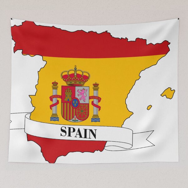Item preview, spain flag map designed and sold by visual adventures.