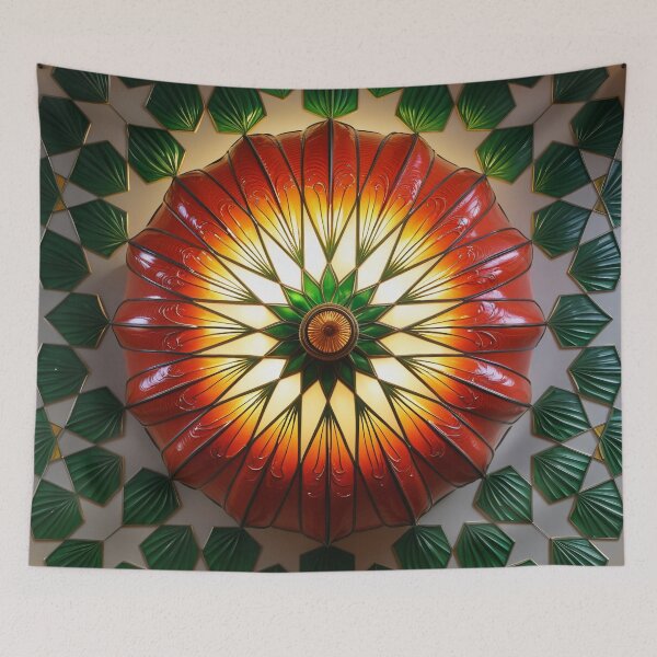 Item preview, lamp with symmetrical flower motif designed and sold by Girih.