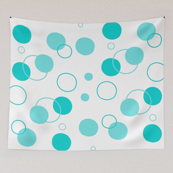 Item preview, Floating Mint Bubbles Pattern 2: A Dance of Lightness and Calm, Unique designed and sold by villacreativa.