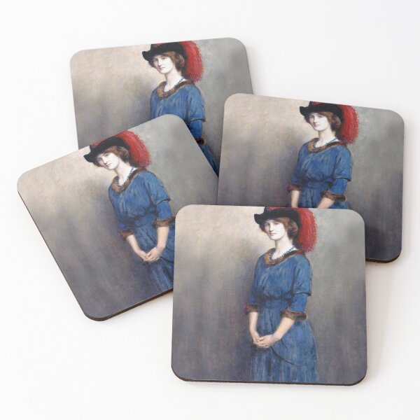 Item preview, Portrait of a lady in a blue dress (Angela McInnes) -  John Collier designed and sold by Vintage Designs +.