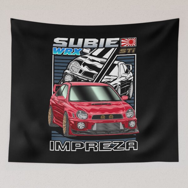 Item preview, Red Subie Impreza WRX STi Bug Eye Comic Style designed and sold by JDM Guyvit.