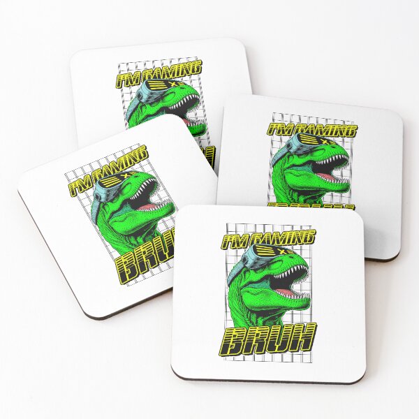 Item preview, Funny Gamer Trex Dinosaur I'm Gaming Bruh Cyberpunk VR Dino designed and sold by GrandeDuc.