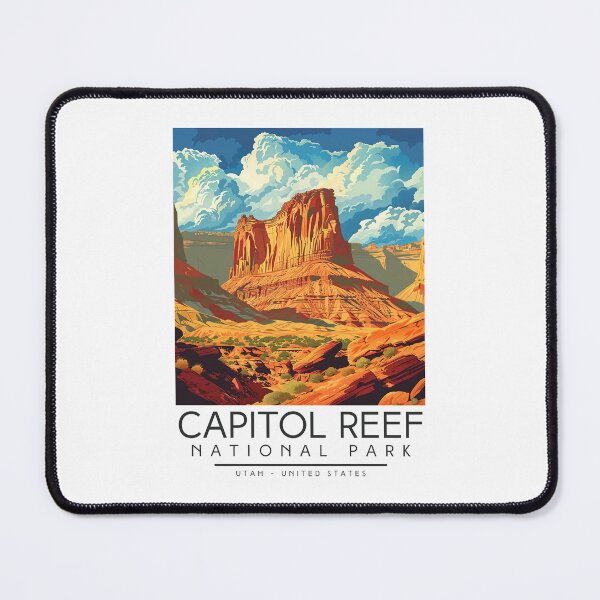 Item preview, A Vintage Illustration of Capitol Reef National Park - Utah - US designed and sold by GoodOldVintage.