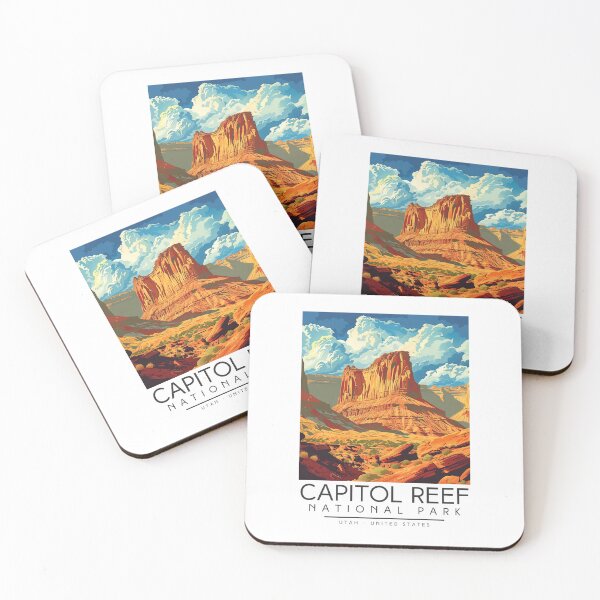 Item preview, A Vintage Illustration of Capitol Reef National Park - Utah - US designed and sold by GoodOldVintage.