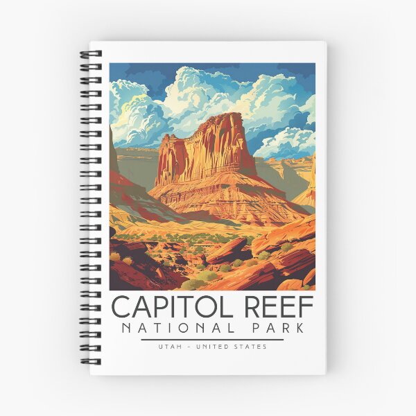 Item preview, A Vintage Illustration of Capitol Reef National Park - Utah - US designed and sold by GoodOldVintage.