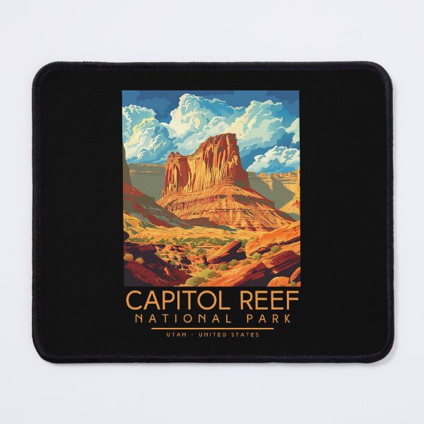 Item preview, A Vintage Illustration of Capitol Reef National Park - Utah - US designed and sold by GoodOldVintage.