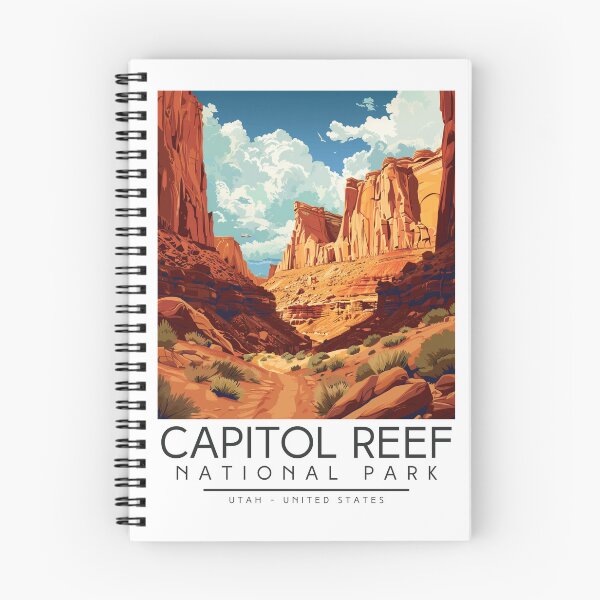 Item preview, A Vintage Illustration of Capitol Reef National Park - Utah - US designed and sold by GoodOldVintage.