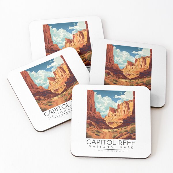 Item preview, A Vintage Illustration of Capitol Reef National Park - Utah - US designed and sold by GoodOldVintage.