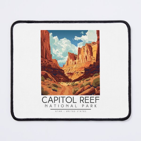 Item preview, A Vintage Illustration of Capitol Reef National Park - Utah - US designed and sold by GoodOldVintage.