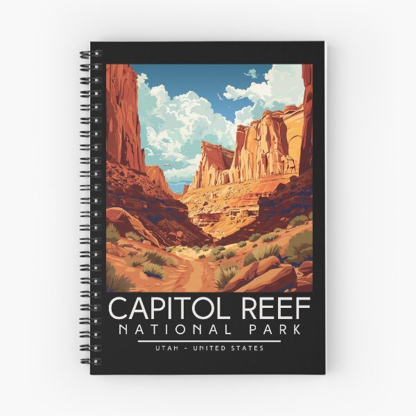 Item preview, A Vintage Illustration of Capitol Reef National Park - Utah - US designed and sold by GoodOldVintage.