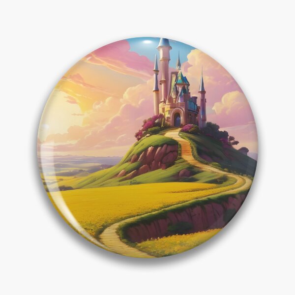 Item preview, Yellow brick road paved by colorful wildflowers and sunflowers leading to a distant palace designed and sold by EmeraldeaDesign.