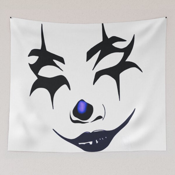 Item preview, Black and White Clown Face Illustration designed and sold by BubbleSpy.