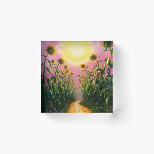Item preview,  Yellow brick road paved by tall sunflowers art designed and sold by EmeraldeaDesign.