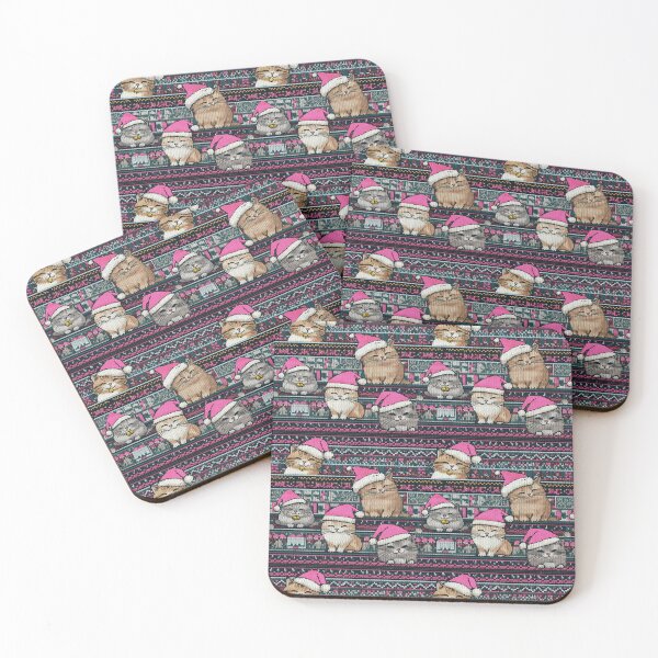 Item preview, Pink Christmas Knit Cat Pattern | Matching Family Winter Outfit designed and sold by PinkGoddessLove.