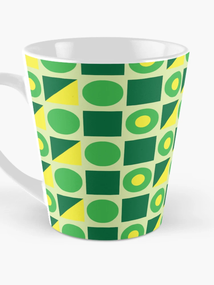 Thumbnail 3 of 4, Coffee Mug, Geometric green pattern designed and sold by RuthB-Design.