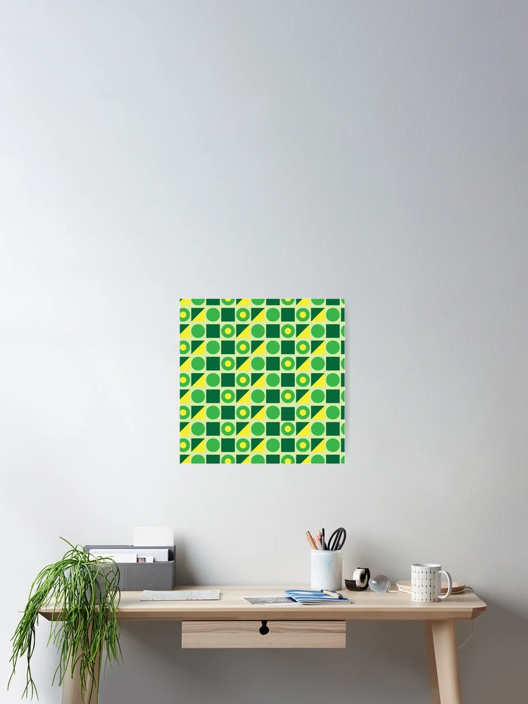 Thumbnail 2 of 3, Poster, Geometric green pattern designed and sold by RuthB-Design.