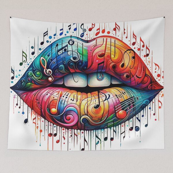 Item preview, Musical Lips – Creative Harmony of Sound and Expression Art designed and sold by BubbleSpy.