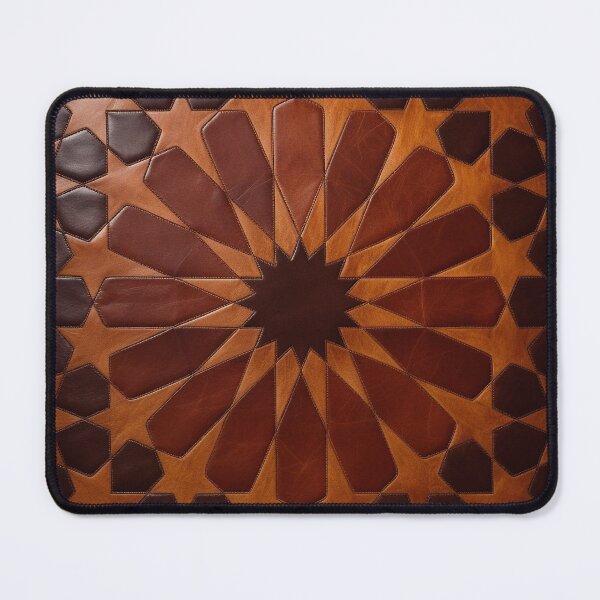 Item preview, Symmetrical geometric pattern made of leather and wood designed and sold by Girih.