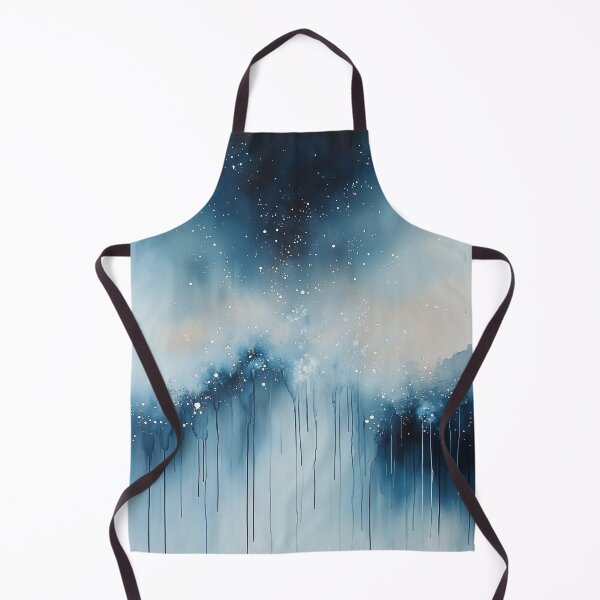 Item preview, Celestial Mist - Abstract Starry Night Landscape in Deep Blues designed and sold by solynneart.