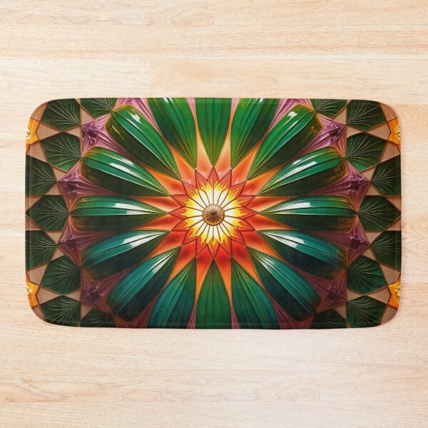Item preview, Symmetrical kaleidoscopic pattern in vibrant colors designed and sold by Girih.