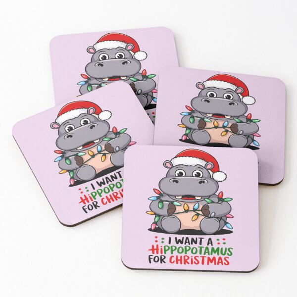 Item preview, I Want a Hippopotamus for Christmas  |  Cute Christmas Hippo, Moo Deng Baby Hippo, Christmas wishes designed and sold by bubblylive.