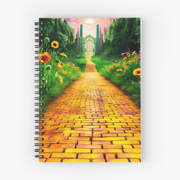 Item preview, Yellow brick road paved by yellow poppies leading to the gate of emerald city designed and sold by EmeraldeaDesign.
