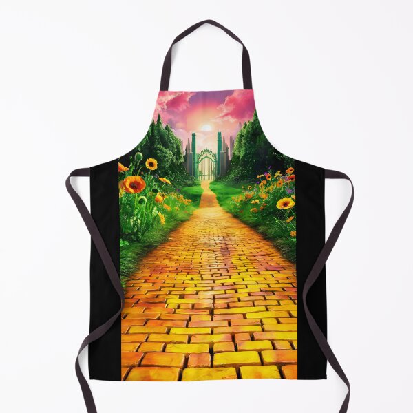 Item preview, Yellow brick road paved by yellow poppies leading to the gate of emerald city designed and sold by EmeraldeaDesign.