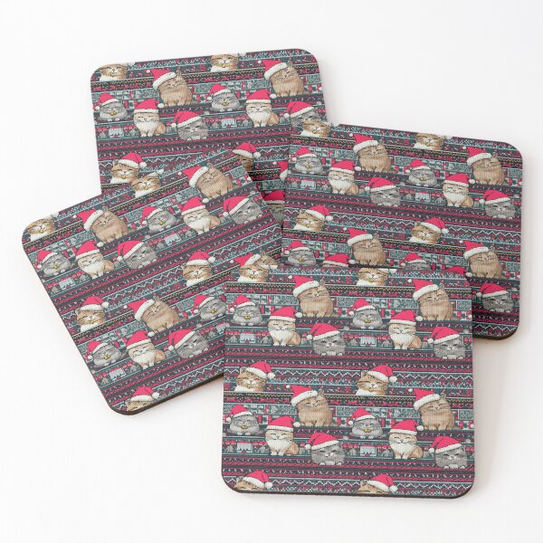 Item preview, Red Christmas Knit Cat Pattern | Matching Family Winter Outfit designed and sold by PinkGoddessLove.