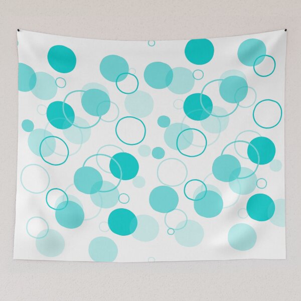 Item preview, Floating Mint Bubbles Pattern 3: A Dance of Lightness and Calm, Unique designed and sold by villacreativa.