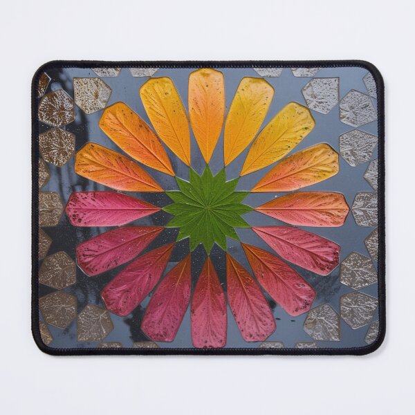 Item preview, Symmetrical flower-like pattern with vibrant colors designed and sold by Girih.