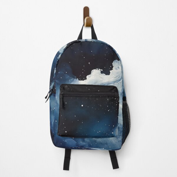 Item preview, Meteor's Journey - Abstract Cosmic Pathway in Deep Blue and White designed and sold by solynneart.