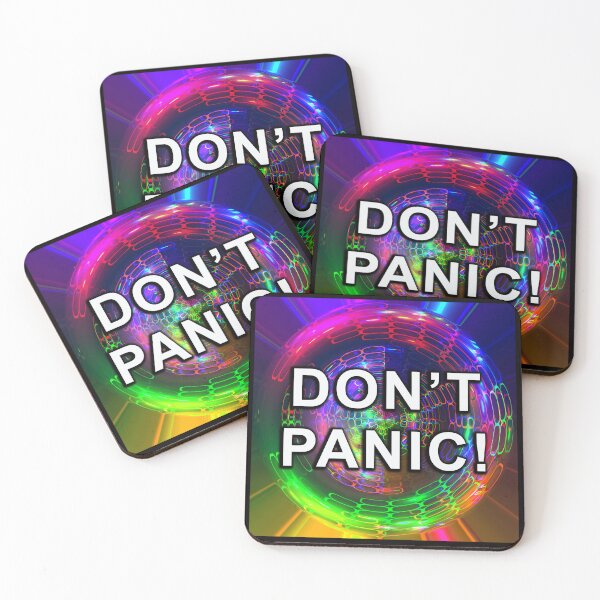 Item preview, DON"T PANIC! - Graphic Art Fluid Simulation and Text designed and sold by Warren Paul Harris.