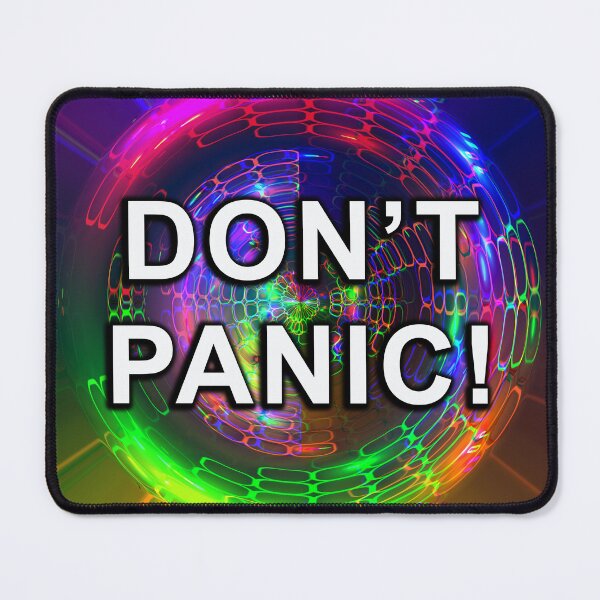 Item preview, DON"T PANIC! - Graphic Art Fluid Simulation and Text designed and sold by Warren Paul Harris.