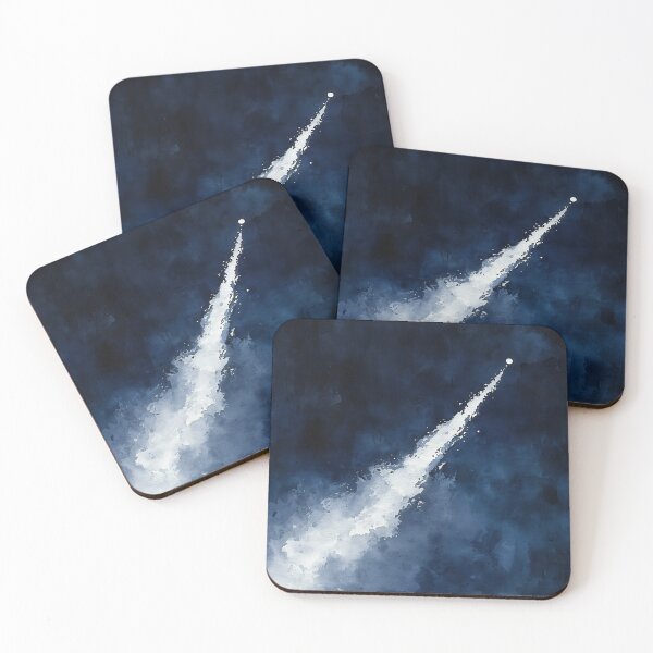 Item preview, Celestial Ascent - Abstract Cosmic Journey in Deep Blue and White designed and sold by solynneart.
