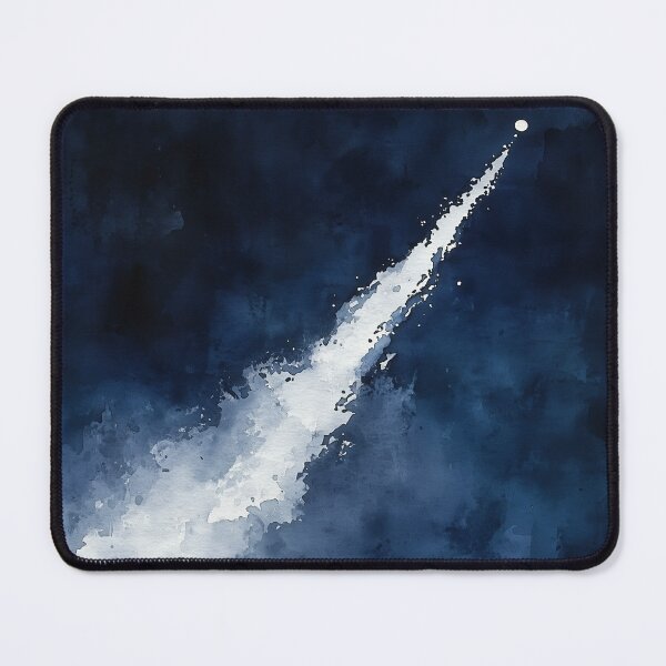 Item preview, Celestial Ascent - Abstract Cosmic Journey in Deep Blue and White designed and sold by solynneart.