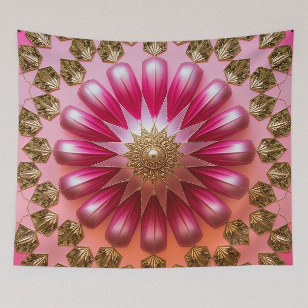 Item preview, Pink pattern with gold center designed and sold by Girih.
