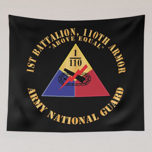 Item preview, 1st Battalion, 110th Armored Regiment - SSI - Above Equal - ARNG X 300 designed and sold by Military Insignia Products.
