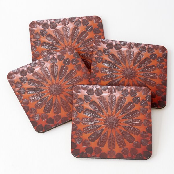 Item preview, Symmetrical pattern made of embossed leather designed and sold by Girih.