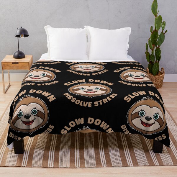 Item preview, Slow Down Live Slow for Stress Relief and Inner Peace Cute Friendly Sloth designed and sold by KLArtzStore.