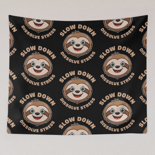 Item preview, Slow Down Live Slow for Stress Relief and Inner Peace Cute Friendly Sloth designed and sold by KLArtzStore.
