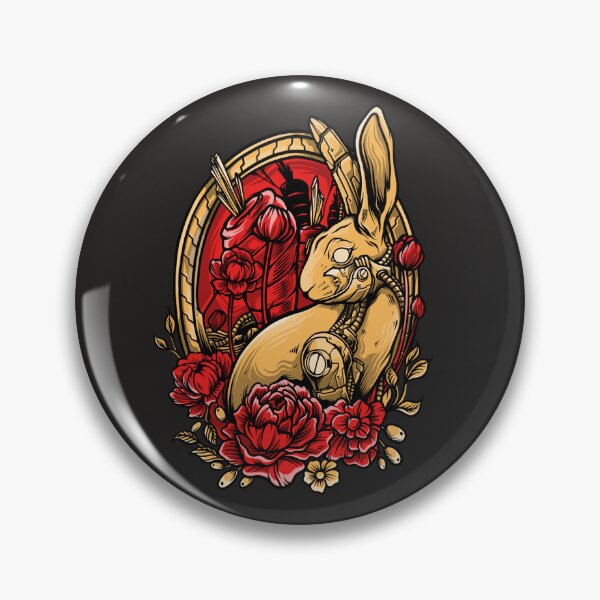 Item preview, Cyborg Hare in Scarlet designed and sold by Loomingoose.