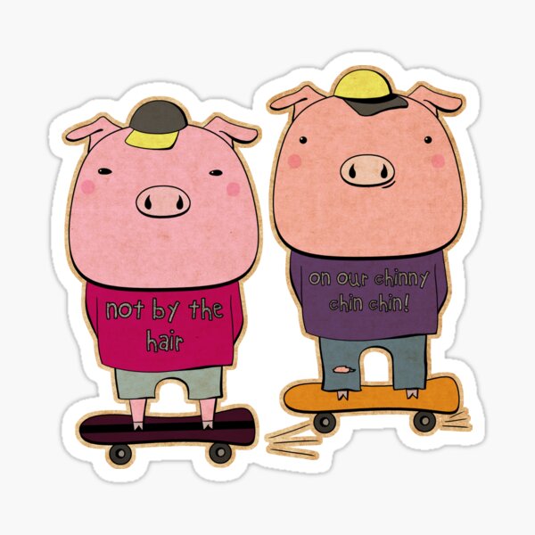 Item preview, Two Little Skateboarer Pigs designed and sold by MagicEyesOnly.