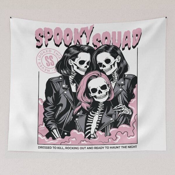 Item preview, Spooky Squad Skeleton Rock Halloween designed and sold by DrawHandArt.