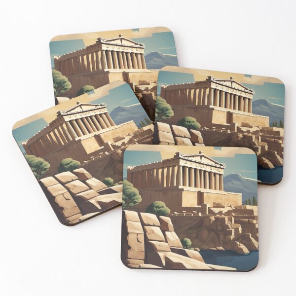 Item preview, 081 Vintage Acropolis, Greece Poster Design designed and sold by Alexis Art Collection.