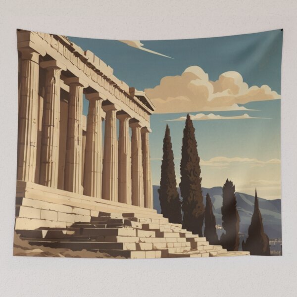 Item preview, 082 Vintage Acropolis, Greece Poster Design designed and sold by Alexis Art Collection.