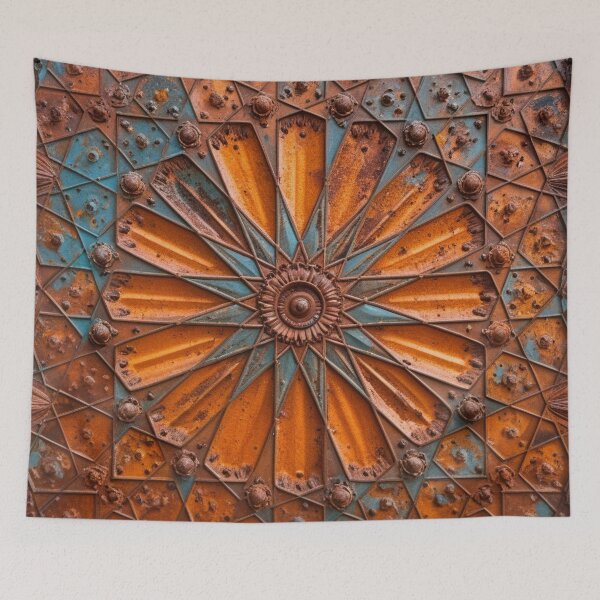 Item preview, Symmetrical metal design with ray pattern designed and sold by Girih.