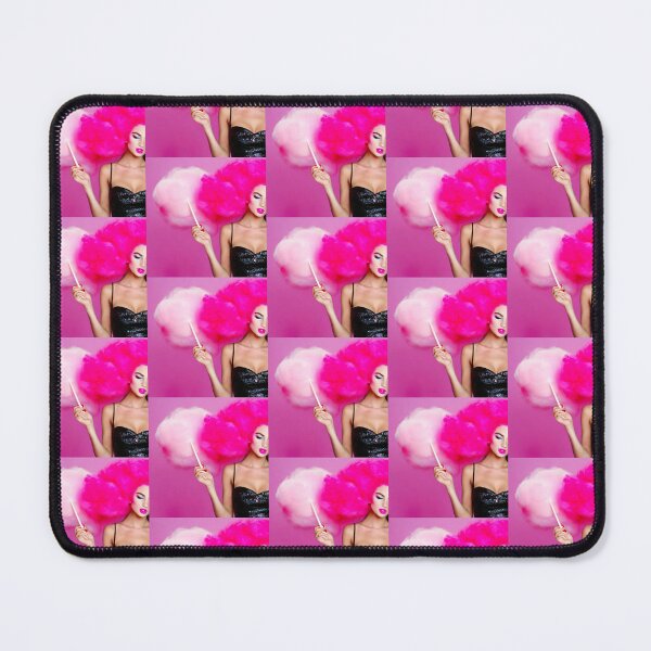 Item preview, candyfloss model with pink wig on pink background electroclash pop culture alternative designed and sold by cheekylorns.