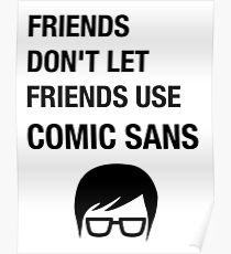 Sarcastic Hipster Funny Helvetica Nerd Designer Shirt Poster
