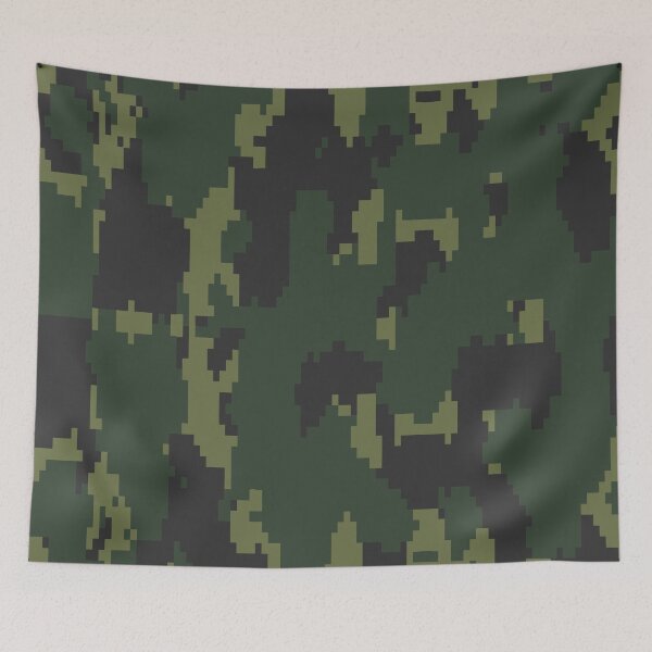 Item preview, Army Camouflage Pixelated Pattern –Forest Dark Green designed and sold by poisondesign.