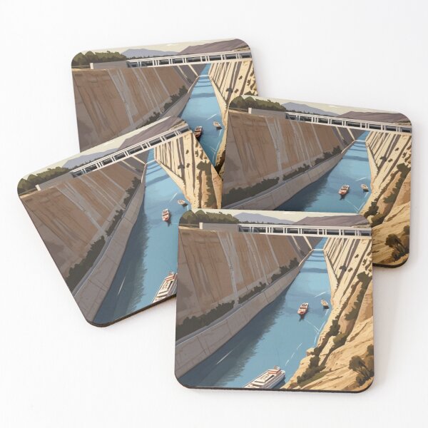 Item preview,  085 Vintage Corinth Canal, Greece Poster Design designed and sold by Alexis Art Collection.